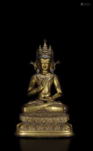 A Chinese Gild Copper Buddha Statue