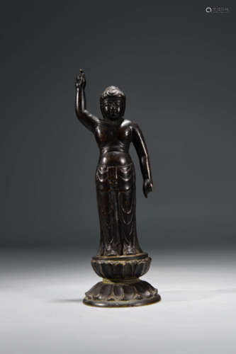 A Chinese Copper Sakyamuni Statue