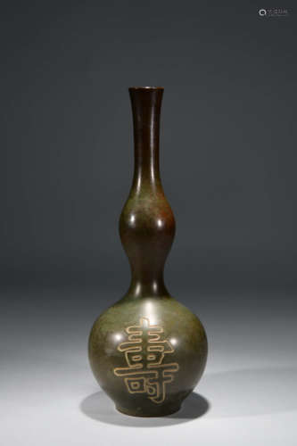 A Chinese Copper Gourd-shaped Vase