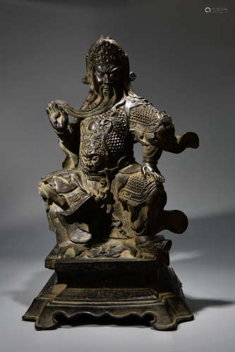 A Chinese Bronze Statue of the Duke Guan