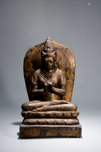 A Chinese Bronze Buddha Statue