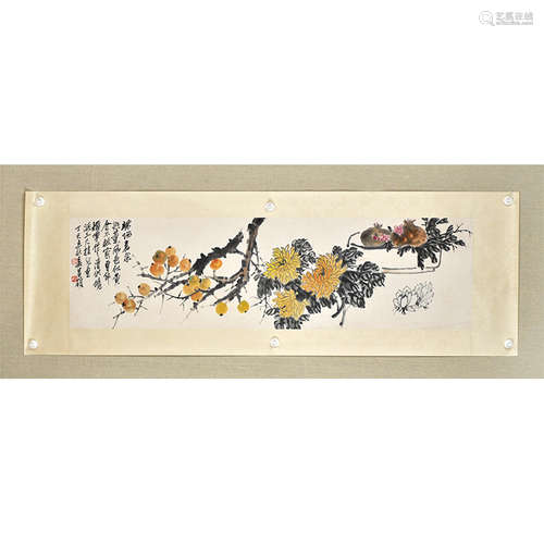 A Chinese Painting Scroll, Wu ChangshuoMark