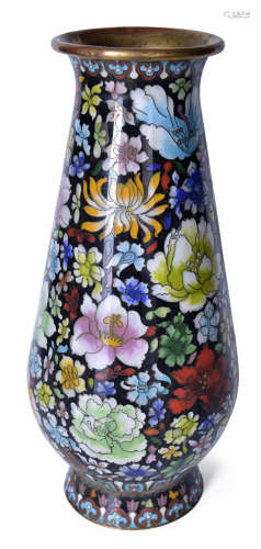 50年代 景泰藍花卉瓶