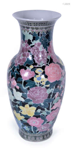 70年代 醴陵窯釉下彩瓶(群力瓷廠)