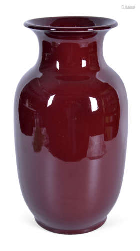 70年代 紅釉燈籠瓶