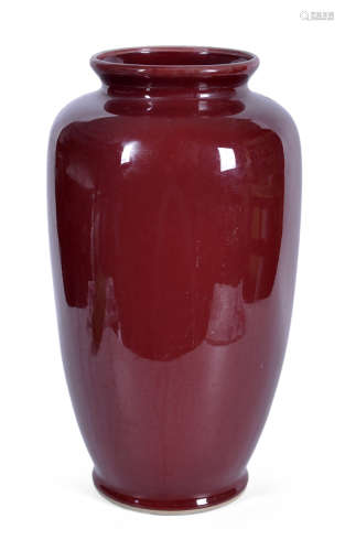 70年代 紅釉冬瓜瓶