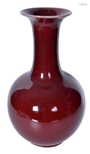 70年代 紅釉賞瓶