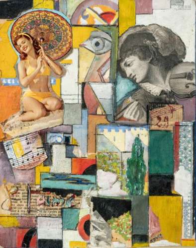 Philippe KOVO (born in 1952) I love you Collage, g…