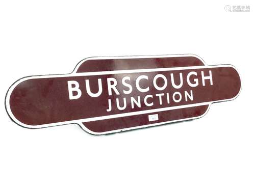 A WESTERN RAILWAYS ENAMEL TOTEM - BURSCOUGH JUNCTION