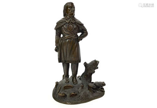 A LATE 19TH CENTURY BRONZE FIGURE