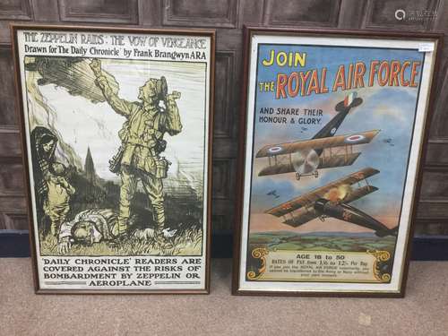 A LOT OF TWO REPRODUCTION MILITARY POSTERS