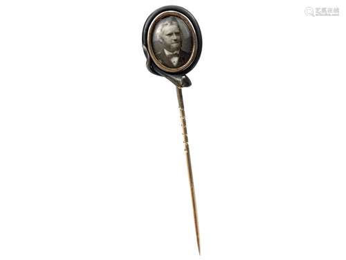 QUEEN VICTORIA INTEREST - MEMORIAL STICK PIN COMMEMORATING FRANCIS CLARK