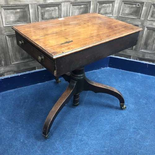 A 19TH CENTURY MAHOGANY TEA TABLE