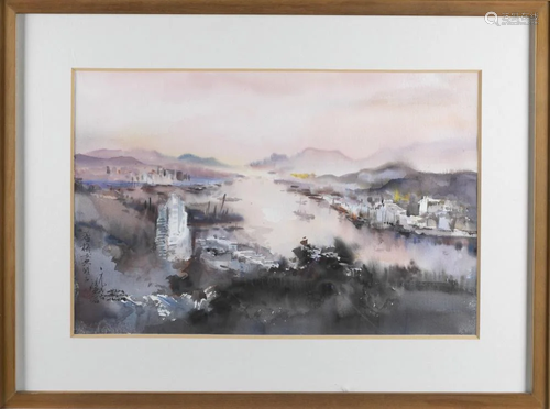 Yang Lei, Village landscape, 1996.