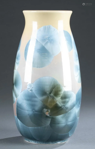 Large Chinese crystalline glaze vase, 20th c.