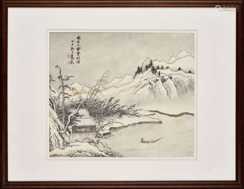 雪景山水 吴灏