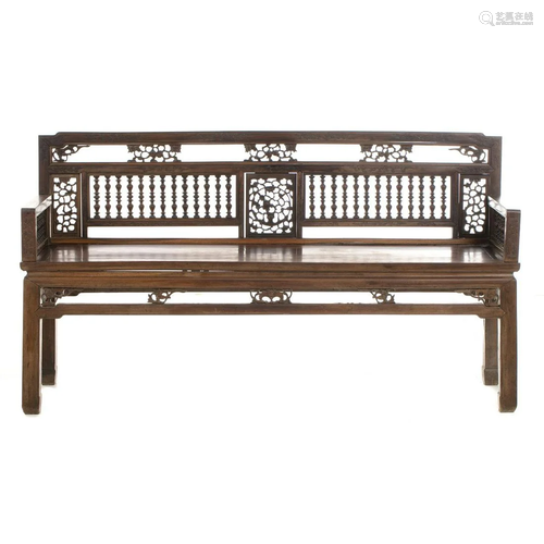 Chinese hongmu settee, Minguo