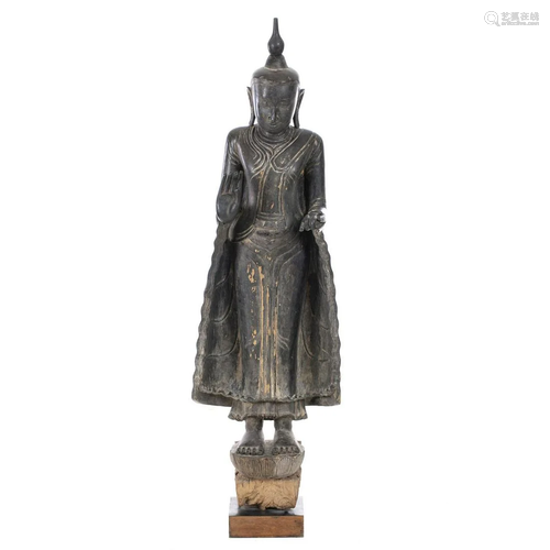 Lifesize Shan dry lacqueur figure of Buddha