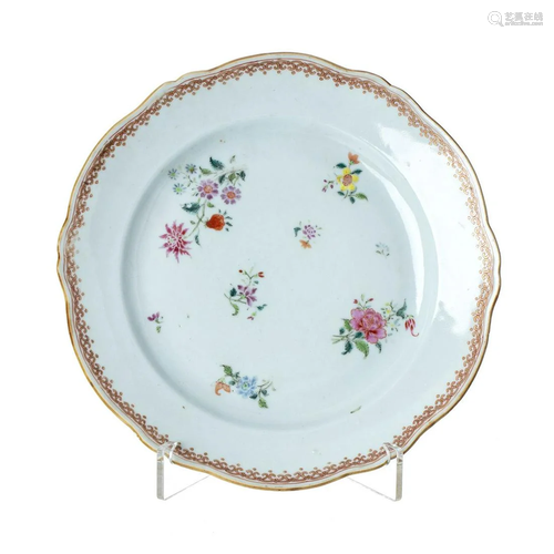 Chinese famille-rose plate, Qianlong