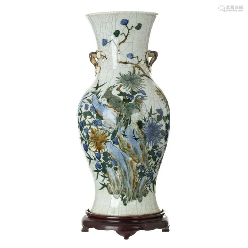 Chinese porcelain crackle vase, Guangxu