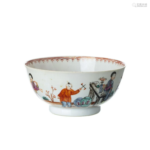 'Mandarin' bowl in Chinese porcelain, Qianlong