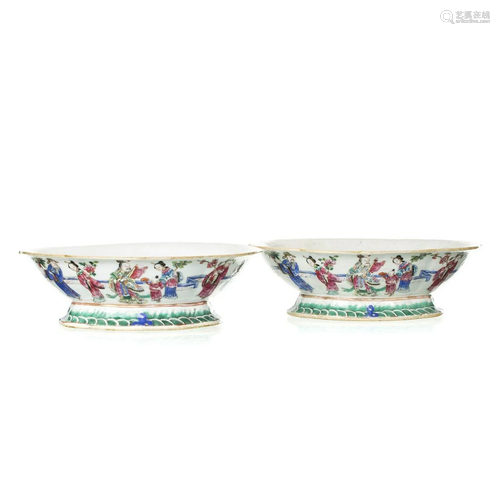 Pair of Chinese porcelain bowls, Tongzhi