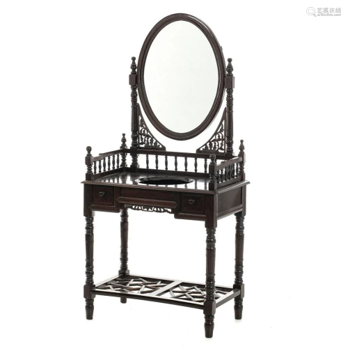 Chinese washbasin table with mirror