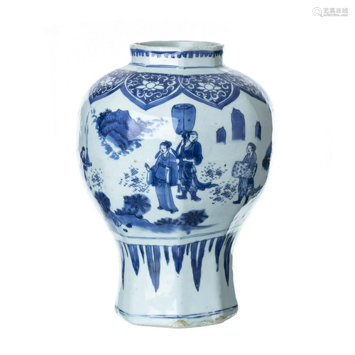 Vase in Chinese porcelain, Transitional.