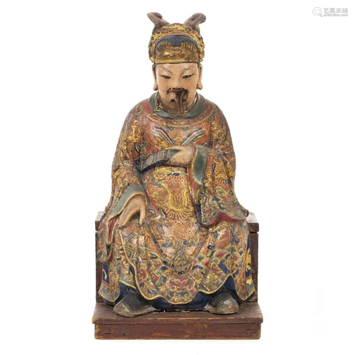 Chinese terracotta dignitary figure, 17th/18th