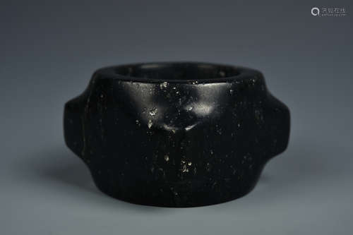 A BLACK JADE CONG HAN DYNASTY