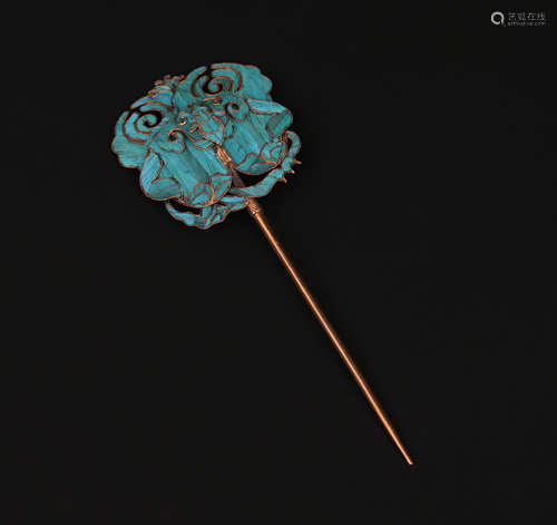 A KINGFISHER HAIRPINS QING DYNASTY