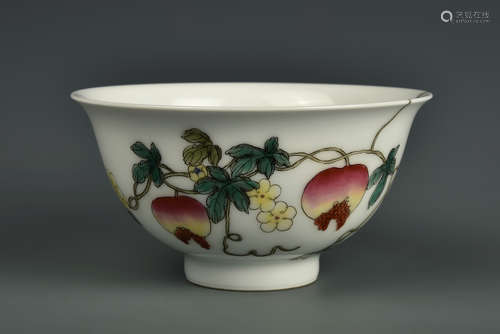 A FAMILLE ROSE BOWL YONGZHENG PERIOD