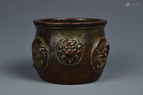 A BRONZE CENSER QING DYNASTY