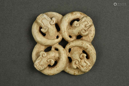 A CHICKEND BONE ORNAMENT HAN DYNASTY