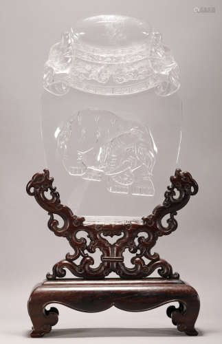 Qing Dynasty -  Crystal Vase Decoration