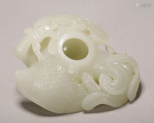 Qing Dynasty - Hetian Jade Brush Washer