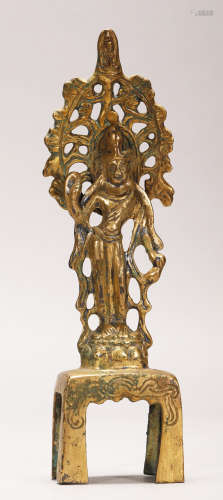 Sui Dynasty - Gilt Buddha Statue