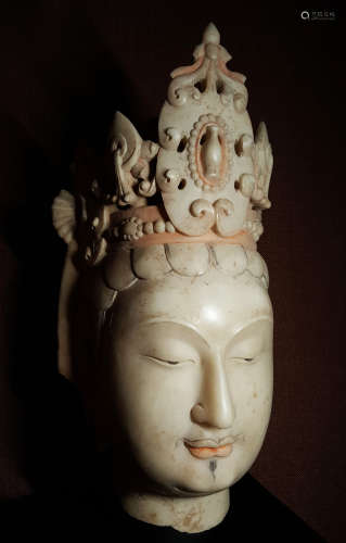 Tang Dynasty - Carved Stone Buddha Head