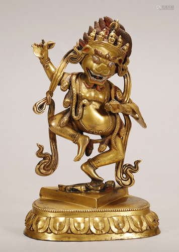 Qing Dynasty -  Gilt Buddha Statue