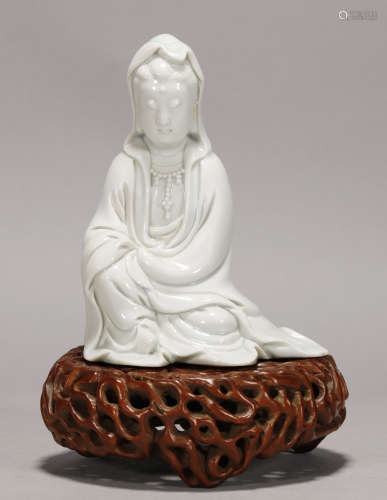 Qing Dynasty - A Dehua Ware Buddha Statue