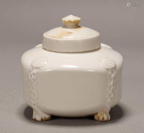 Song Dynasty - Ding Ware Jar with Cover