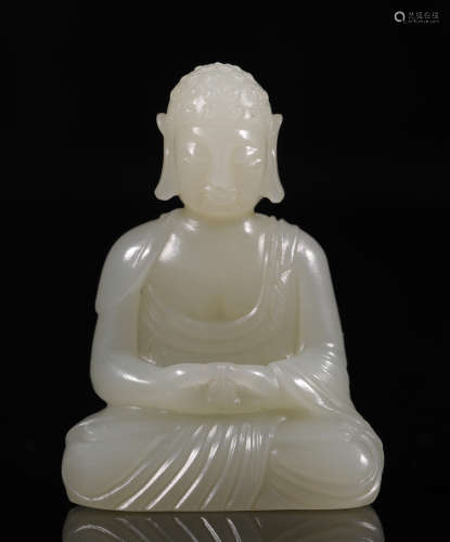 Qing Dynasty - Hetian Jade Buddha