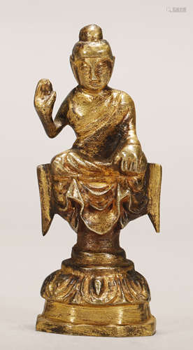 Tang Dynasty - Gilt Buddha Statue