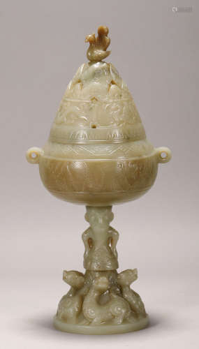 Han Dynasty - Carved Jade Censer