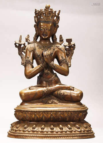 Qing Dynasty - Bronze Buddha Statue