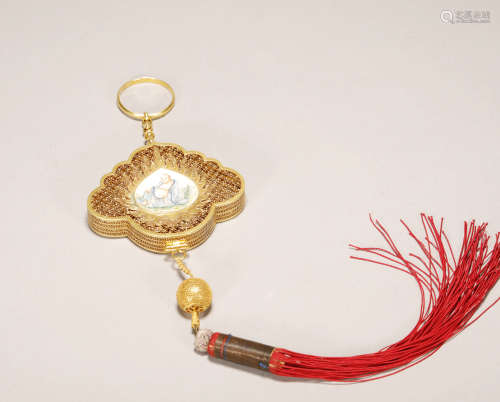 Qing Dynasty -  Pure Gold Sachet