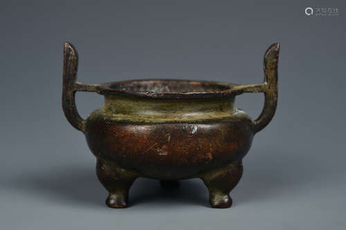 A BRONZE CENSER QING DYNASTY