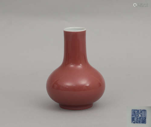 A COPPER RED VASE QIANLONG PERIOD