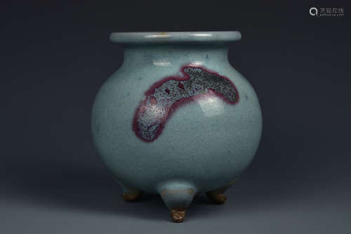 A JUN TRIPOD CENSER YUAN DYNASTY