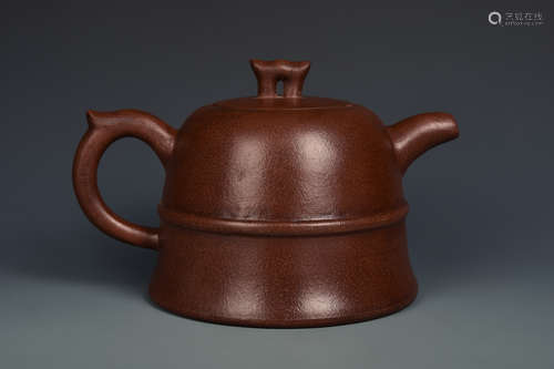 A YIXING GLAZED TEAPOT